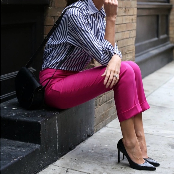 Lafayette 148 New York Cropped Bleecker, Pink, Women’s Work Wear Size 6 - Picture 2 of 14